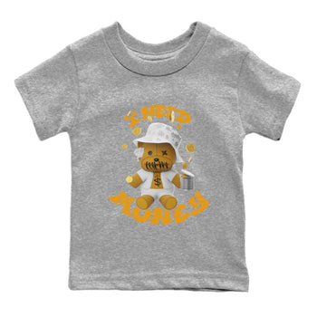 Air Jordan 13 Wheat shirt to match jordans I Need Money sneaker tees AJ13 Wheat SNRT Sneaker Release Tees Baby Toddler Heather Grey 2 T-Shirt