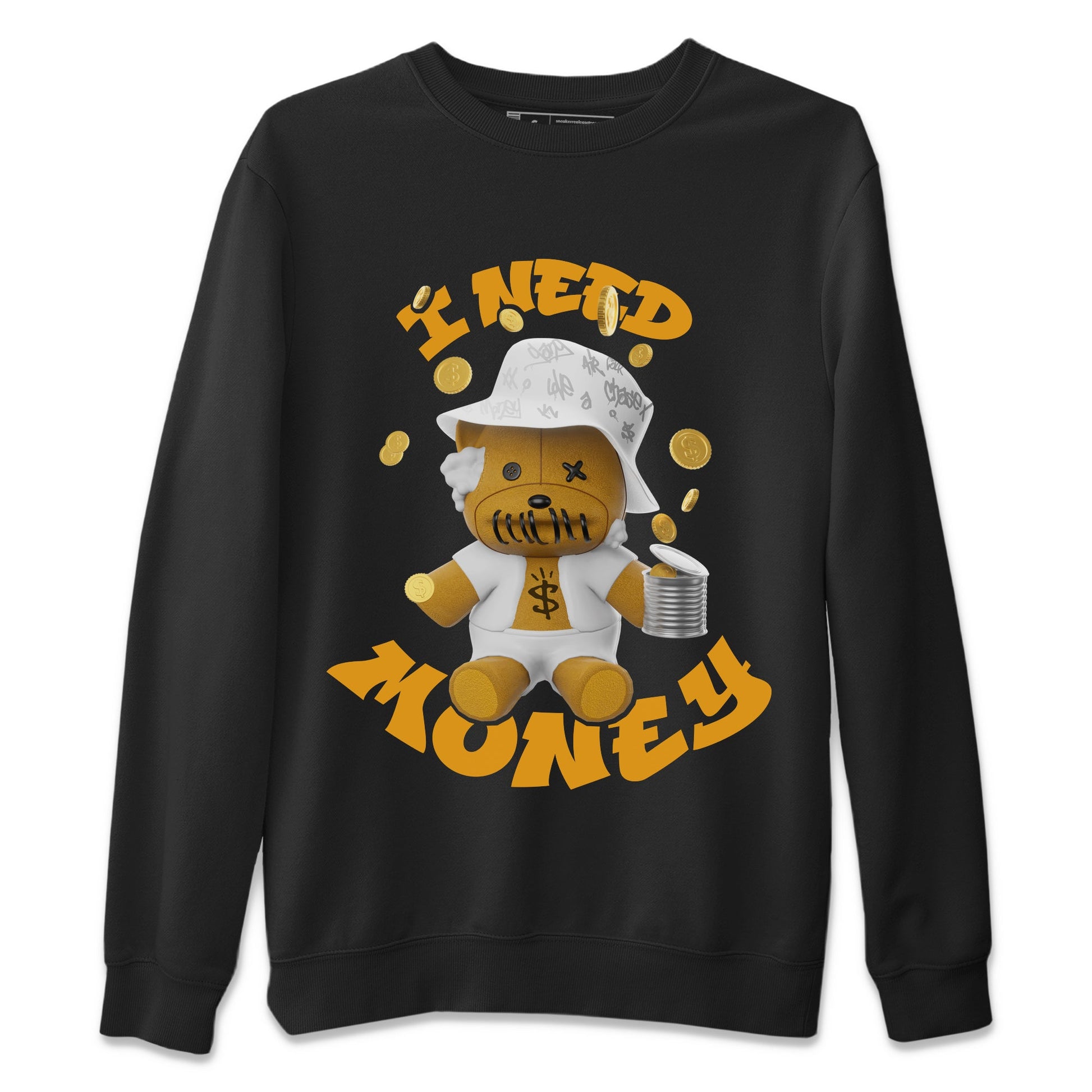 Air Jordan 13 Wheat shirt to match jordans I Need Money sneaker tees AJ13 Wheat SNRT Sneaker Release Tees Unisex Black 2 T-Shirt