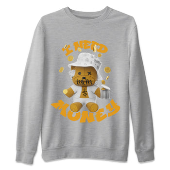 Air Jordan 13 Wheat shirt to match jordans I Need Money sneaker tees AJ13 Wheat SNRT Sneaker Release Tees Unisex Heather Grey 2 T-Shirt