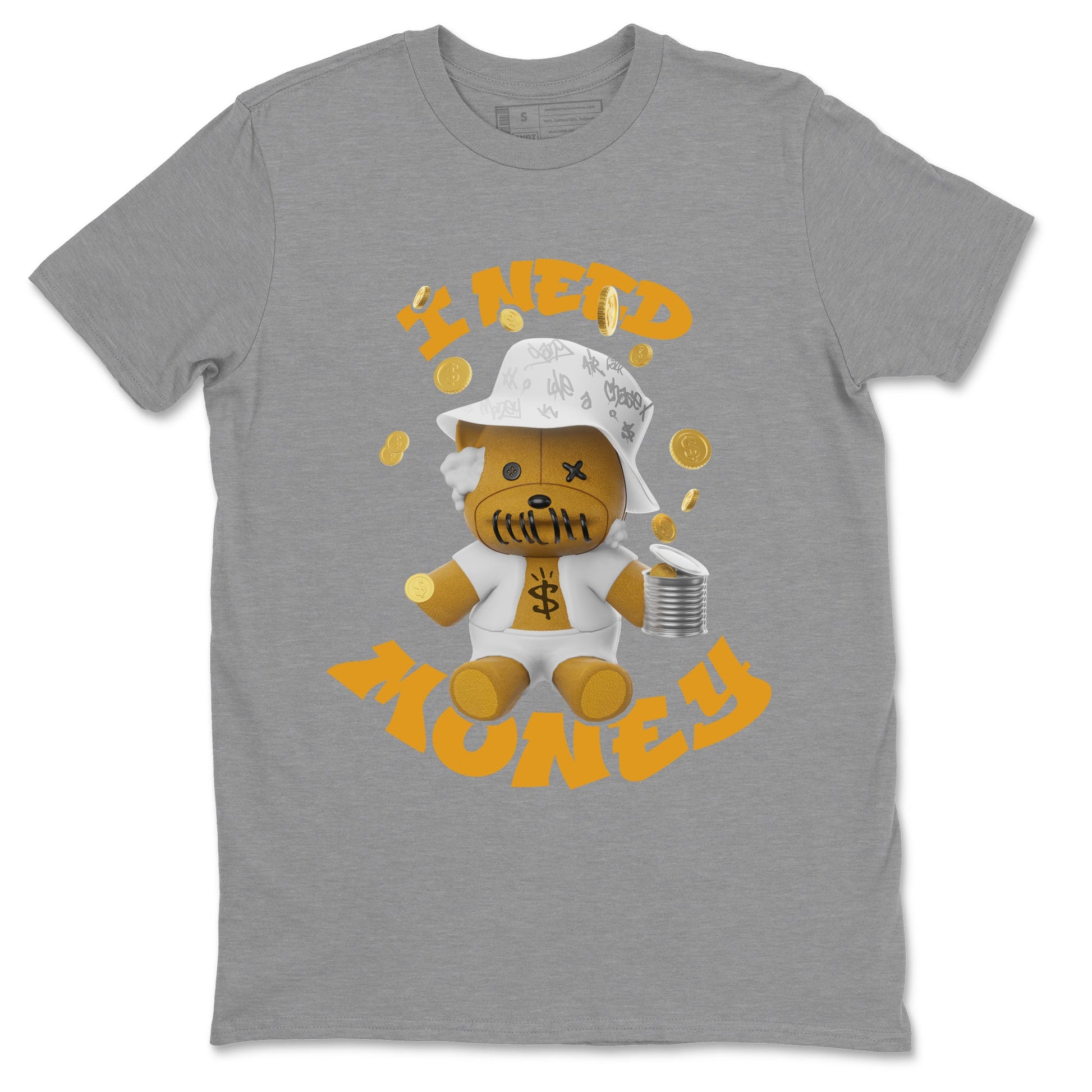 Air Jordan 13 Wheat shirt to match jordans I Need Money sneaker tees AJ13 Wheat SNRT Sneaker Release Tees Unisex Heather Grey 2 T-Shirt