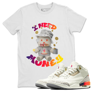 Air Jordan 3 J Balvin shirt to match jordans I Need Money sneaker tees AJ3 Balvin  SNRT Sneaker Release Tees LGBTQ Gay Pride T-Shirt Unisex White 1 T-Shirt