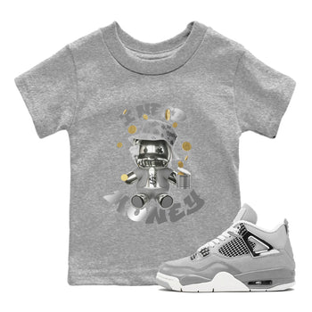 Air Jordan 4 Light Iron Ore shirt to match jordans I Need Money sneaker tees AJ4 Frozen Moments SNRT Sneaker Release Tees Baby Toddler Heather Grey 1 T-Shirt