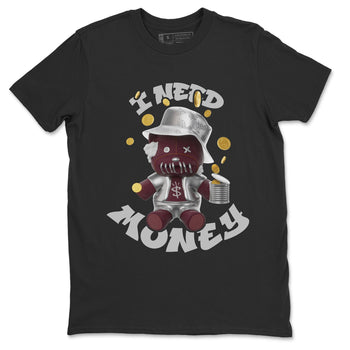 Air Jordan 5 Burgundy shirt to match jordans I Need Money sneaker tees AJ5 Burgundy SNRT Sneaker Release Tees Unisex Black 2 T-Shirt