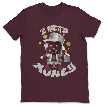 Air Jordan 5 Burgundy shirt to match jordans I Need Money sneaker tees AJ5 Burgundy SNRT Sneaker Release Tees Unisex Maroon 2 T-Shirt
