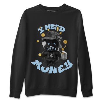 Air Jordan 7 Chambray shirt to match jordans I Need Money sneaker tees AJ7 Chambray SNRT Sneaker Release Tees Unisex Black 2 T-Shirt