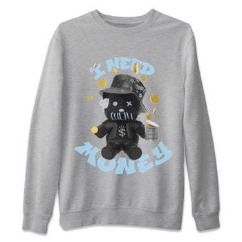 Air Jordan 7 Chambray shirt to match jordans I Need Money sneaker tees AJ7 Chambray SNRT Sneaker Release Tees Unisex Heather Grey 2 T-Shirt