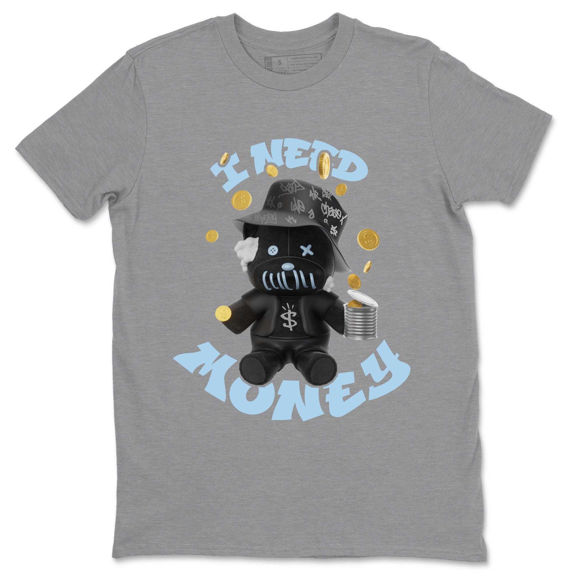 Air Jordan 7 Chambray shirt to match jordans I Need Money sneaker tees AJ7 Chambray SNRT Sneaker Release Tees Unisex Heather Grey 2 T-Shirt