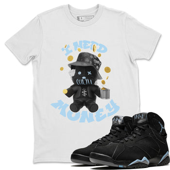 Air Jordan 7 Chambray shirt to match jordans I Need Money sneaker tees AJ7 Chambray SNRT Sneaker Release Tees Unisex White 1 T-Shirt