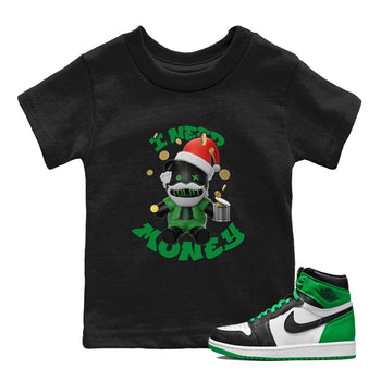 Air Jordan 1 Celtics shirt to match jordans I Need Money Christmas Edition sneaker tees Santa Gift AJ1 Celtics SNRT Sneaker Release Tees Baby Toddler Black 1 T-Shirt