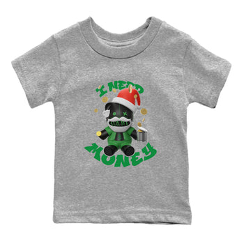 Air Jordan 1 Celtics shirt to match jordans I Need Money Christmas Edition sneaker tees Santa Gift AJ1 Celtics SNRT Sneaker Release Tees Baby Toddler Heather Grey 2 T-Shirt