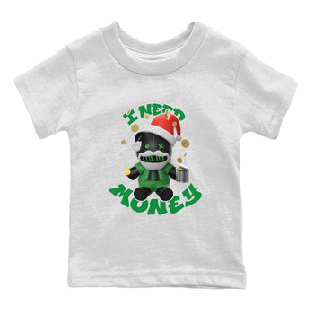 Air Jordan 1 Celtics shirt to match jordans I Need Money Christmas Edition sneaker tees Santa Gift AJ1 Celtics SNRT Sneaker Release Tees Baby Toddler White 2 T-Shirt
