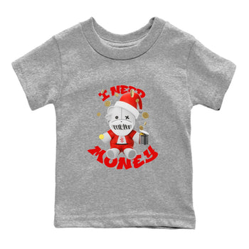 Air Jordan 12 Cherry shirt to match jordans I Need Money Christmas Edition sneaker tees Santa Gift AJ12 Cherry SNRT Sneaker Release Tees Baby Toddler Heather Grey 2 T-Shirt