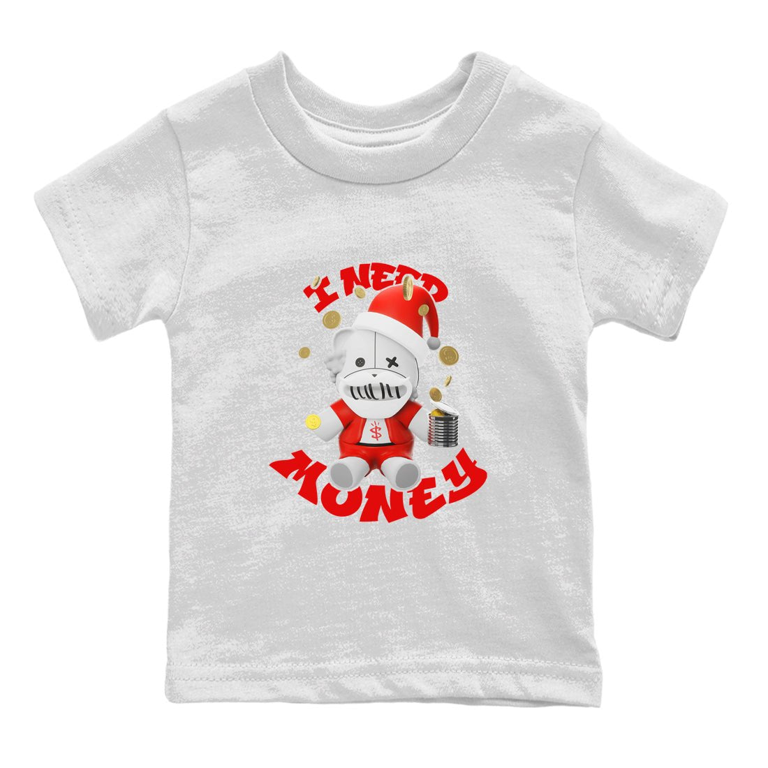 Air Jordan 12 Cherry shirt to match jordans I Need Money Christmas Edition sneaker tees Santa Gift AJ12 Cherry SNRT Sneaker Release Tees Baby Toddler White 2 T-Shirt