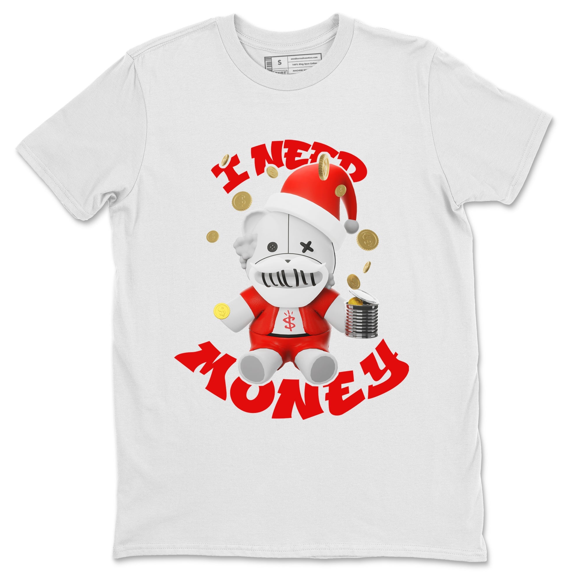 Air Jordan 12 Cherry shirt to match jordans I Need Money Christmas Edition sneaker tees Santa Gift AJ12 Cherry SNRT Sneaker Release Tees Unisex White 2 T-Shirt
