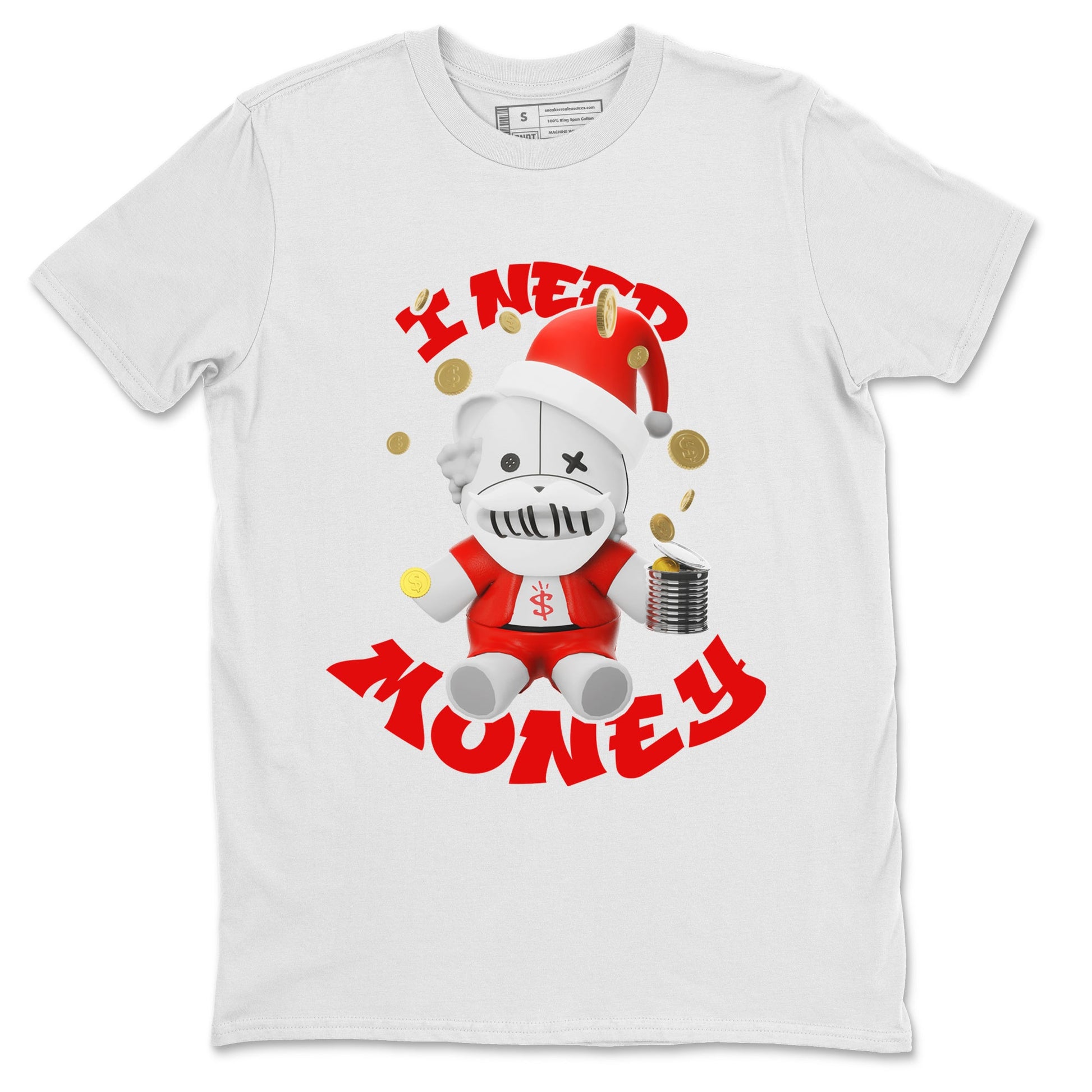 Air Jordan 12 Cherry shirt to match jordans I Need Money Christmas Edition sneaker tees Santa Gift AJ12 Cherry SNRT Sneaker Release Tees Unisex White 2 T-Shirt