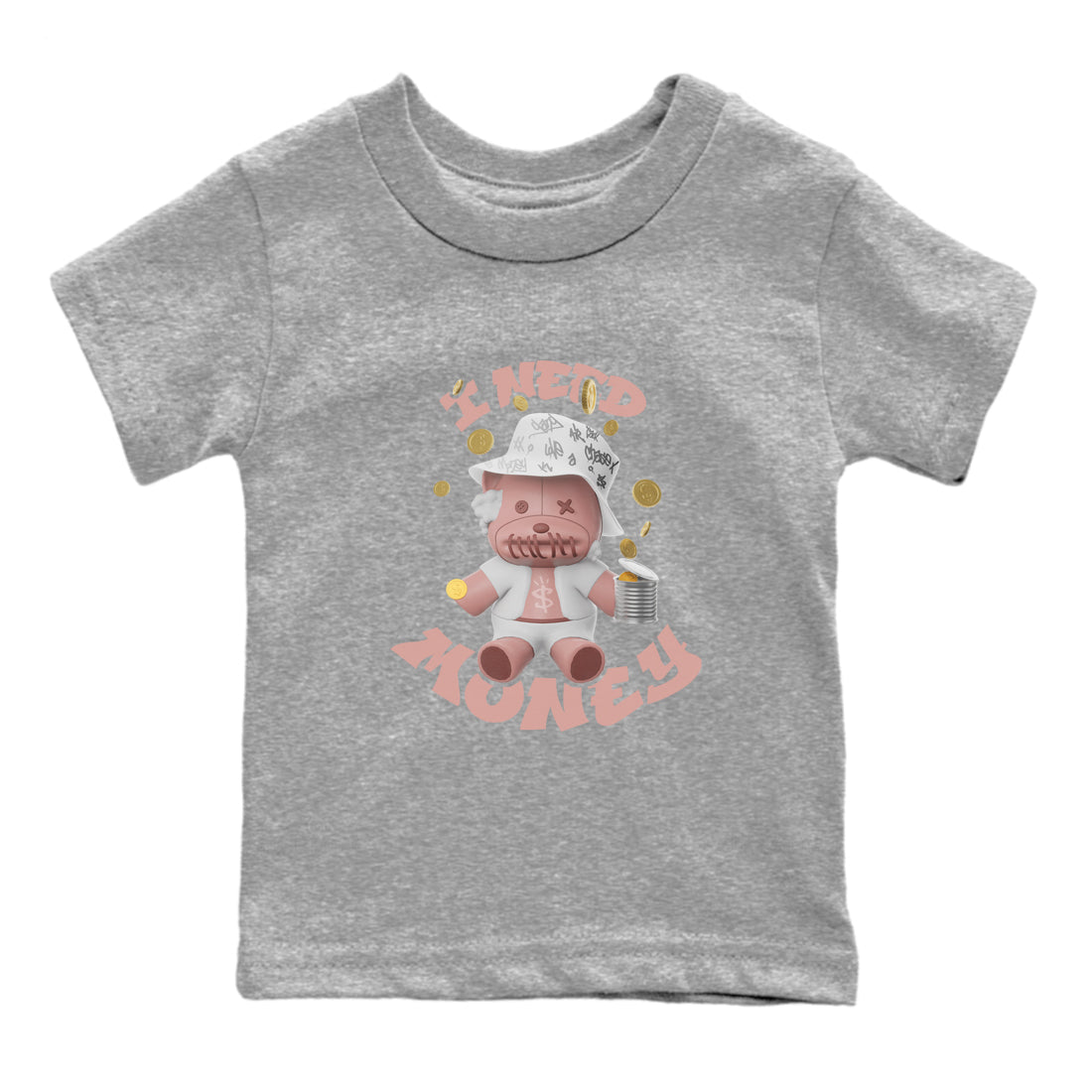 Dunk Rose Whisper shirt to match jordans I Need Money sneaker tees Nike Dunk LowRose Whisper SNRT Sneaker Release Tees Baby Toddler Heather Grey 2 T-Shirt