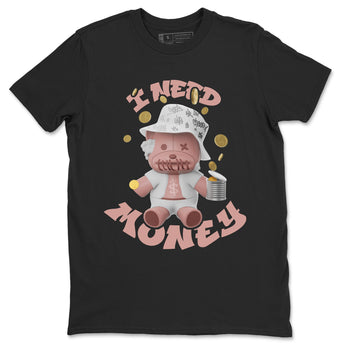 Dunk Rose Whisper shirt to match jordans I Need Money sneaker tees Nike Dunk LowRose Whisper SNRT Sneaker Release Tees Unisex Black 2 T-Shirt