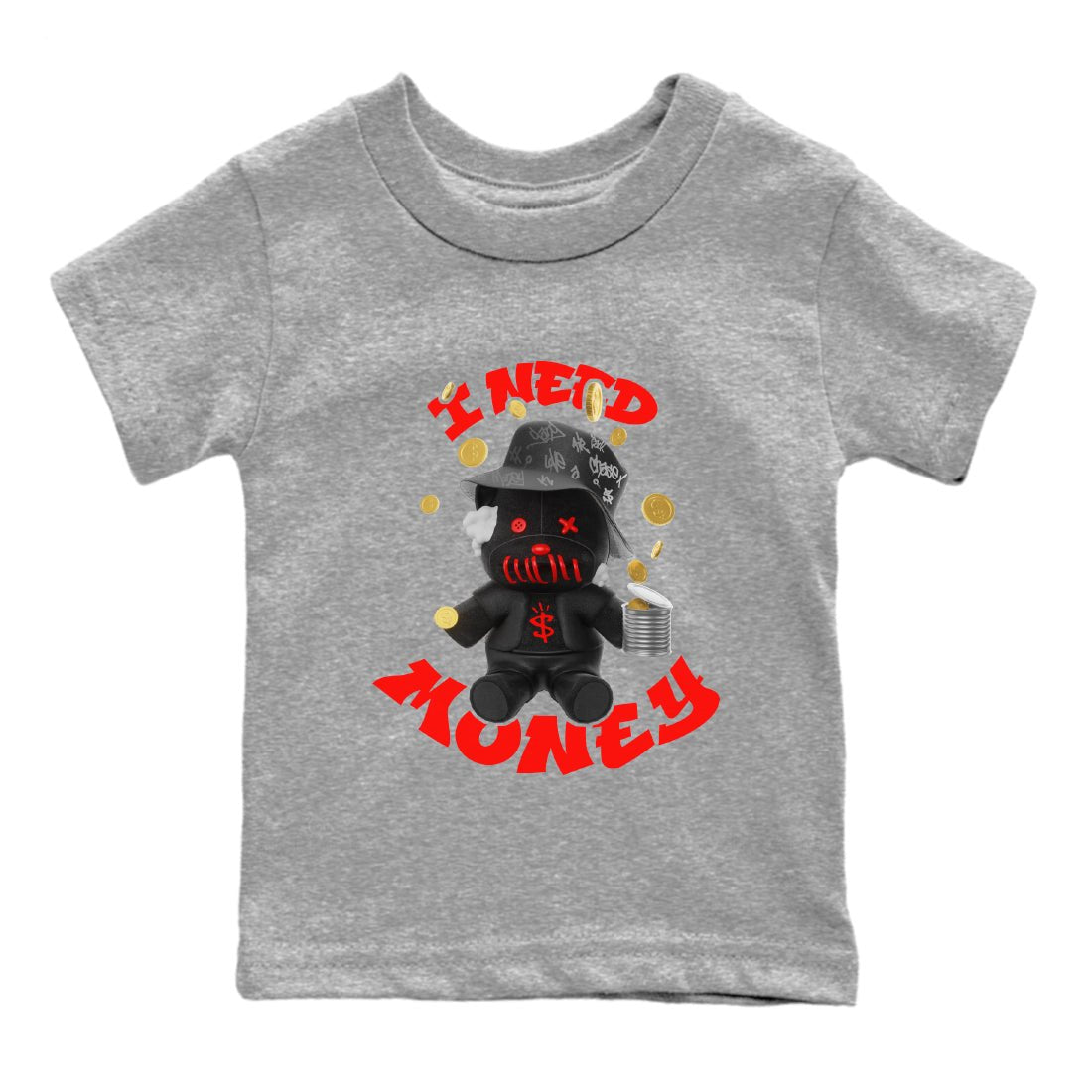 Yeezy 350 Bred shirt to match jordans I Need Money sneaker tees Adidas Yeezy 350 V2 Boost Bred SNRT Sneaker Release Tees Baby Toddler Heather Grey 2 T-Shirt