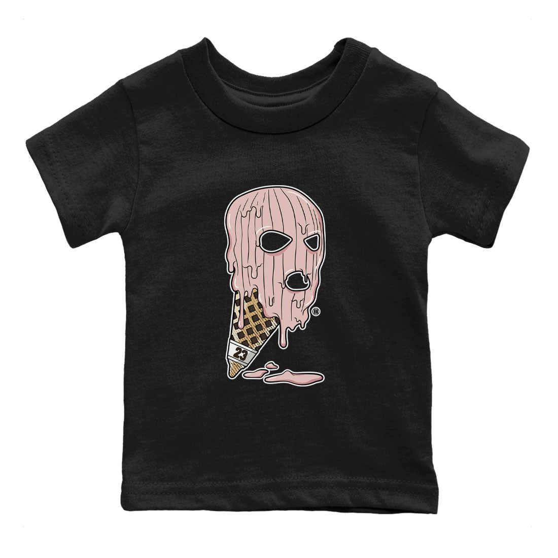 Air Jordan 11 Neapolitan shirt to match jordans Ice Cream Mask special sneaker matching tees Jordan 11 WMNS Neapolitan SNRT sneaker tees Baby Toddler Black 2 T-Shirt
