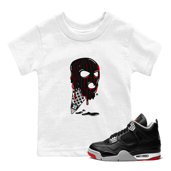 Air Jordan 4 Bred Reimagined shirt to match jordans Ice Cream Mask sneaker tees 4s Bred Reimagined SNRT sneaker release tees baby toddler White 1 cotton Shirt