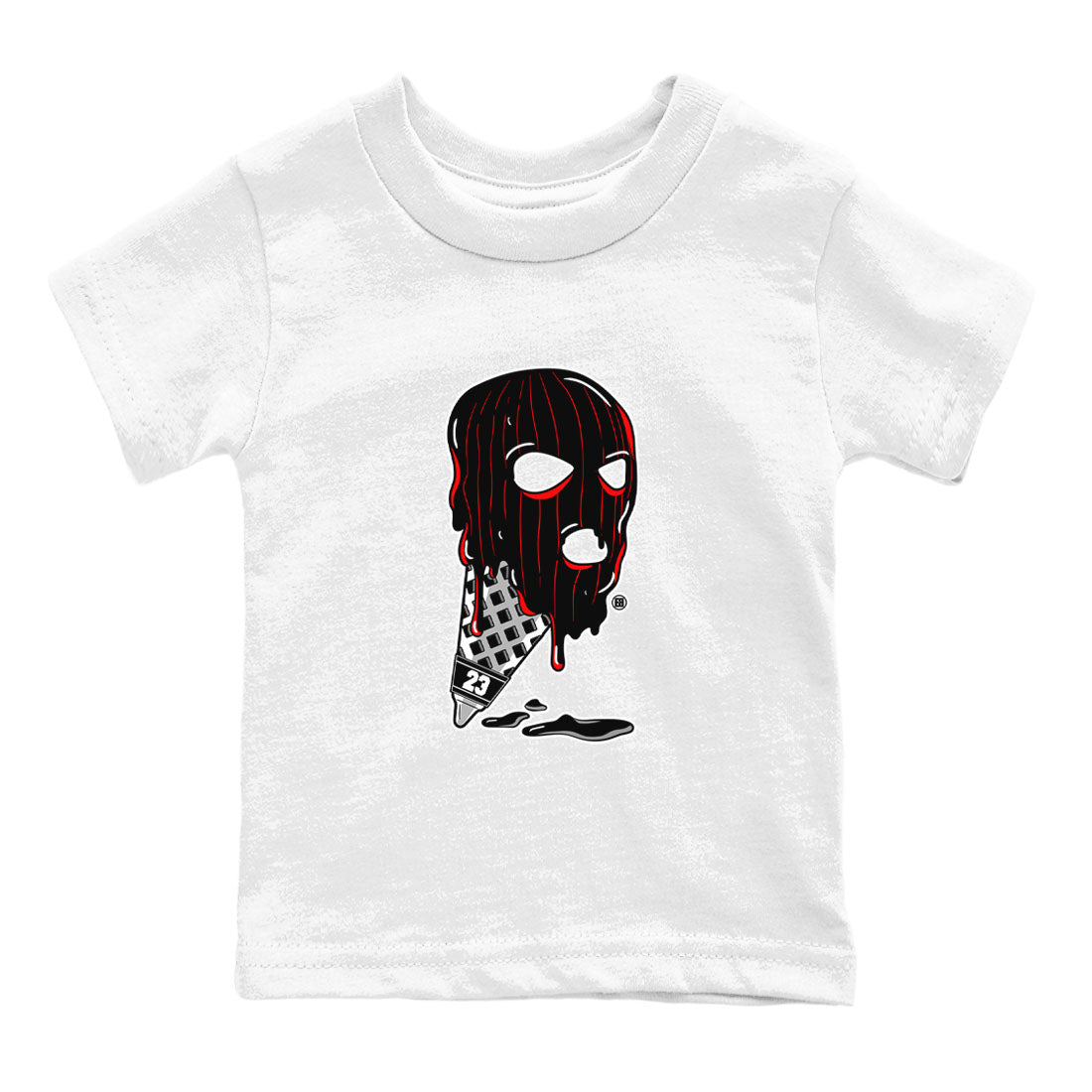 Air Jordan 4 Bred Reimagined shirt to match jordans Ice Cream Mask sneaker tees 4s Bred Reimagined SNRT sneaker release tees baby toddler White 2 cotton Shirt