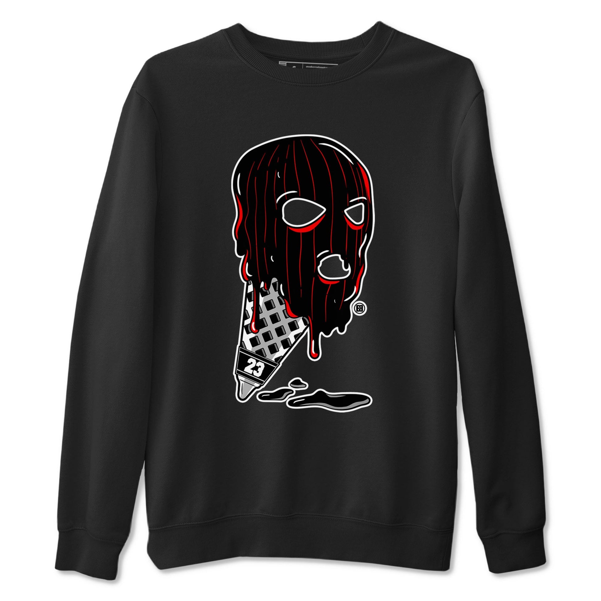 Air Jordan 4 Bred Reimagined shirt to match jordans Ice Cream Mask sneaker tees 4s Bred Reimagined SNRT Sneaker Release Tees unisex cotton Black 2 crew neck shirt