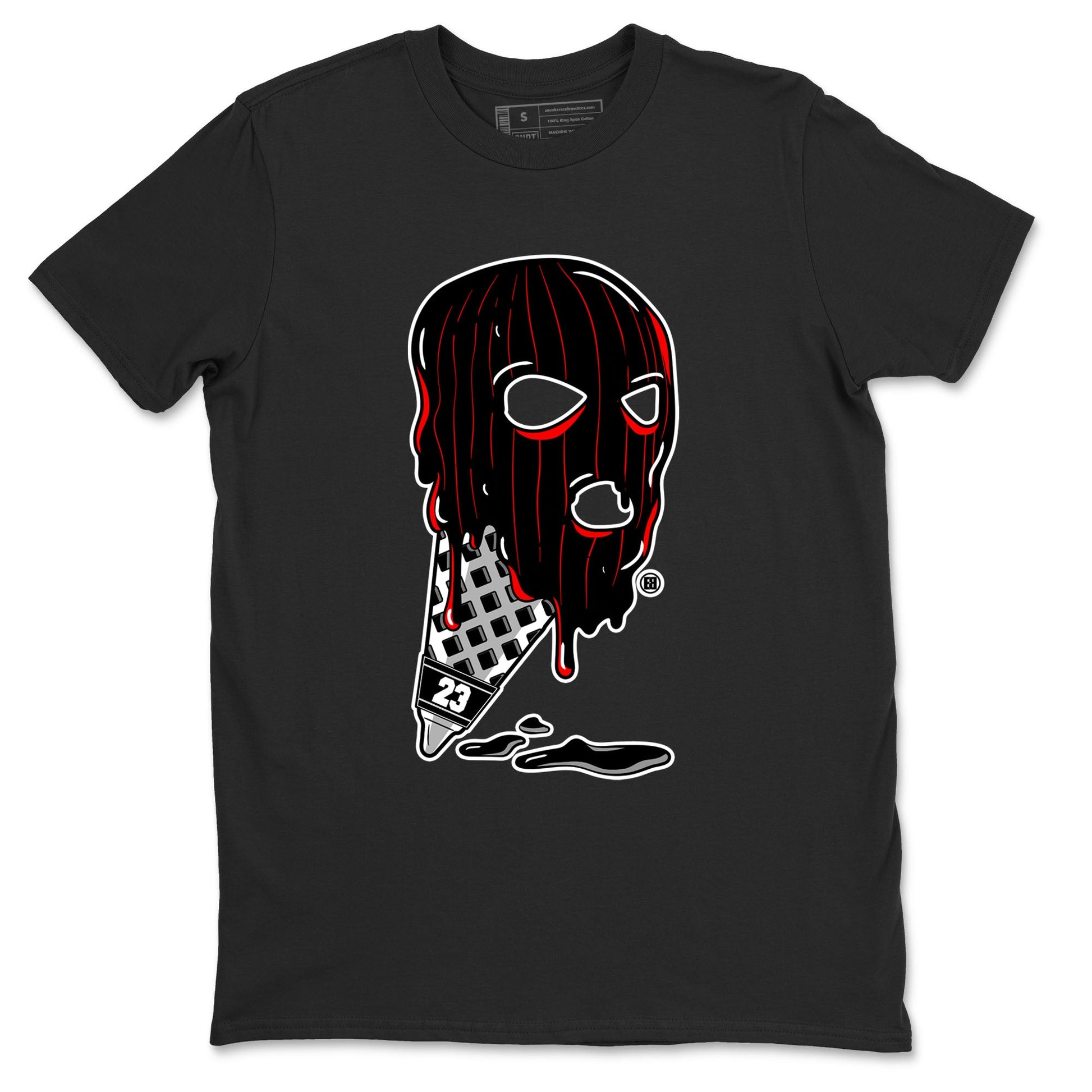 Air Jordan 4 Bred Reimagined shirt to match jordans Ice Cream Mask sneaker tees 4s Bred Reimagined SNRT Sneaker Release Tees unisex cotton Black 2 crew neck shirt