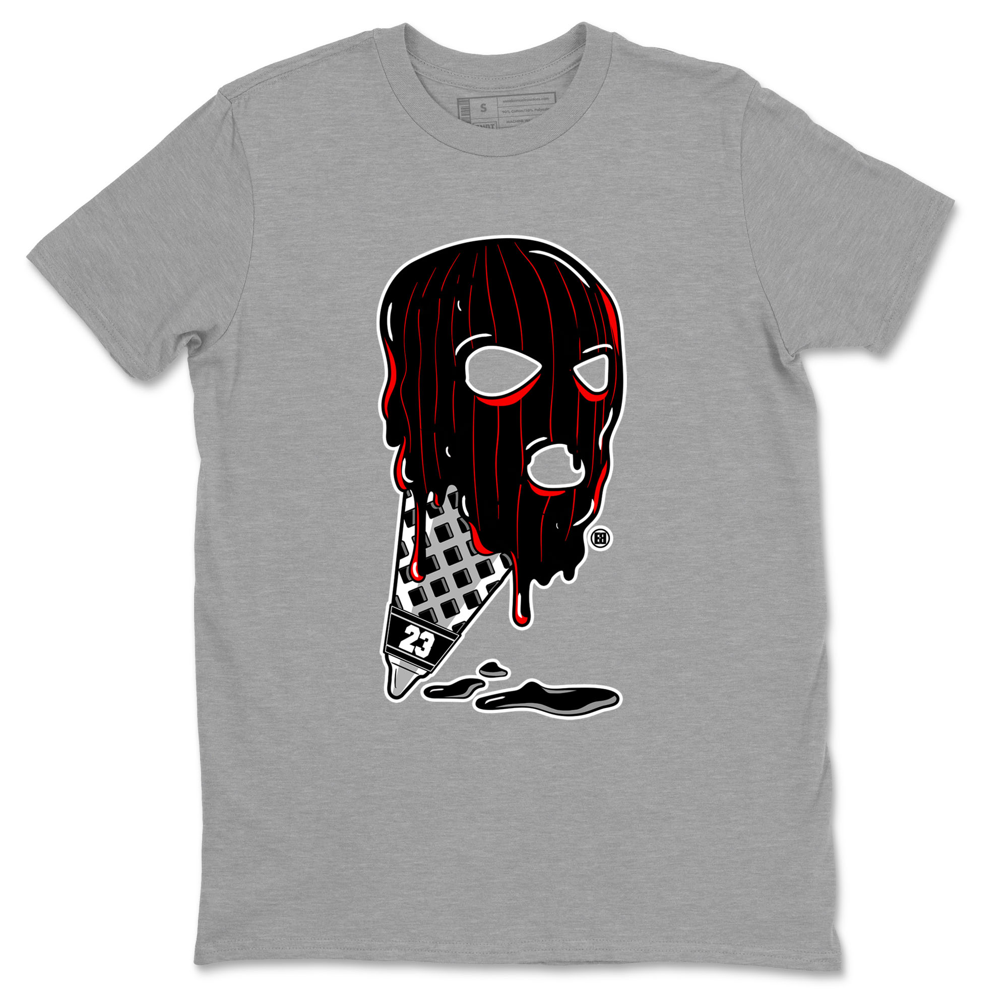 Air Jordan 4 Bred Reimagined shirt to match jordans Ice Cream Mask sneaker tees 4s Bred Reimagined SNRT Sneaker Release Tees unisex cotton Heather Grey 2 crew neck shirt