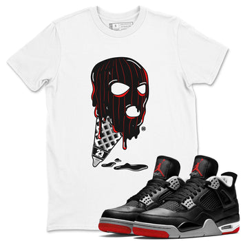 Air Jordan 4 Bred Reimagined shirt to match jordans Ice Cream Mask sneaker tees 4s Bred Reimagined SNRT Sneaker Release Tees unisex cotton White 1 crew neck shirt