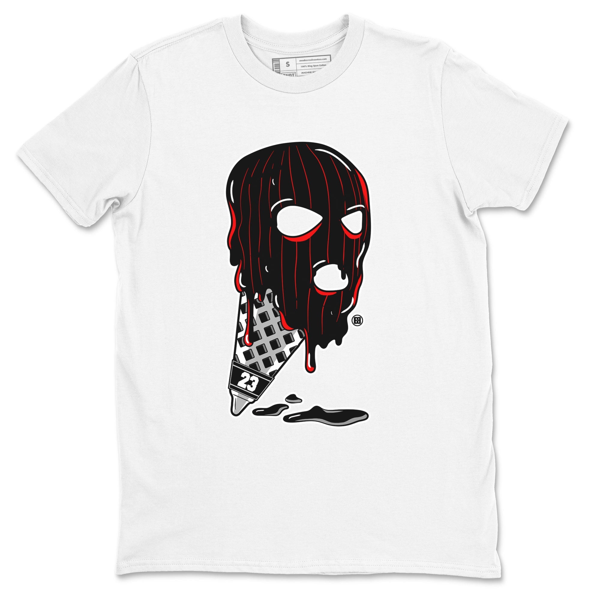 Air Jordan 4 Bred Reimagined shirt to match jordans Ice Cream Mask sneaker tees 4s Bred Reimagined SNRT Sneaker Release Tees unisex cotton White 2 crew neck shirt