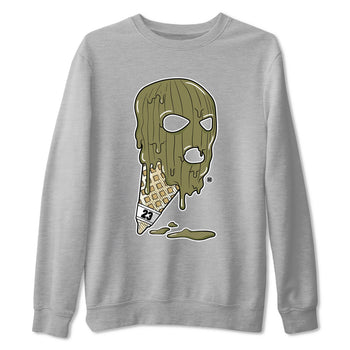 Air Jordan 4 Medium Olive shirt to match jordans Ice Cream Mask sneaker match tees 4s Olive SNRT Sneaker Release Tees Unisex Heather Grey 2 T-Shirt