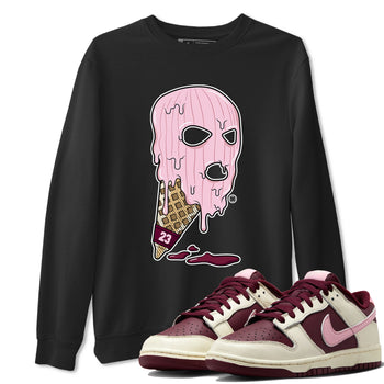 Dunk Low Valentines Day shirt to match jordans Ice Cream Mask special sneaker matching tees Dunk Valentines Day 2023 SNRT sneaker tees Unisex Black 1 T-Shirt
