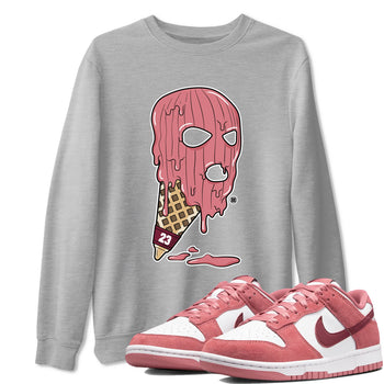 Dunk Low Valentines Day shirt to match jordans Ice Cream Mask special sneaker matching tees Dunk Valentines Day 2024 SNRT sneaker tees Unisex Heather Grey 1 T-Shirt