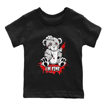 Air Jordan 1 University Red shirt to match jordans I'm Fine sneaker tees Jordan 1 Low University Red SNRT Sneaker Release Tees Baby Toddler Black 2 T-Shirt