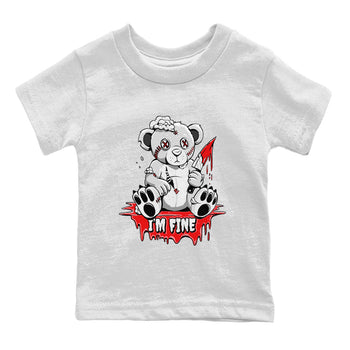 Air Jordan 1 University Red shirt to match jordans I'm Fine sneaker tees Jordan 1 Low University Red SNRT Sneaker Release Tees Baby Toddler White 2 T-Shirt