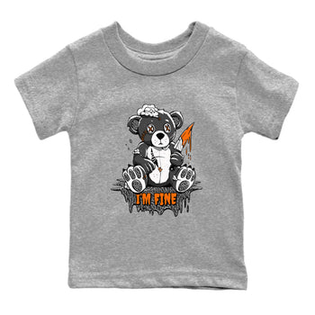 Jordan 3 Retro Fear AJ3 Grey shirt to match jordans I'm Fine sneaker tees Air Jordan 3 Fear SNRT Sneaker Release Tees Baby Toddler Heather Grey 2 T-Shirt