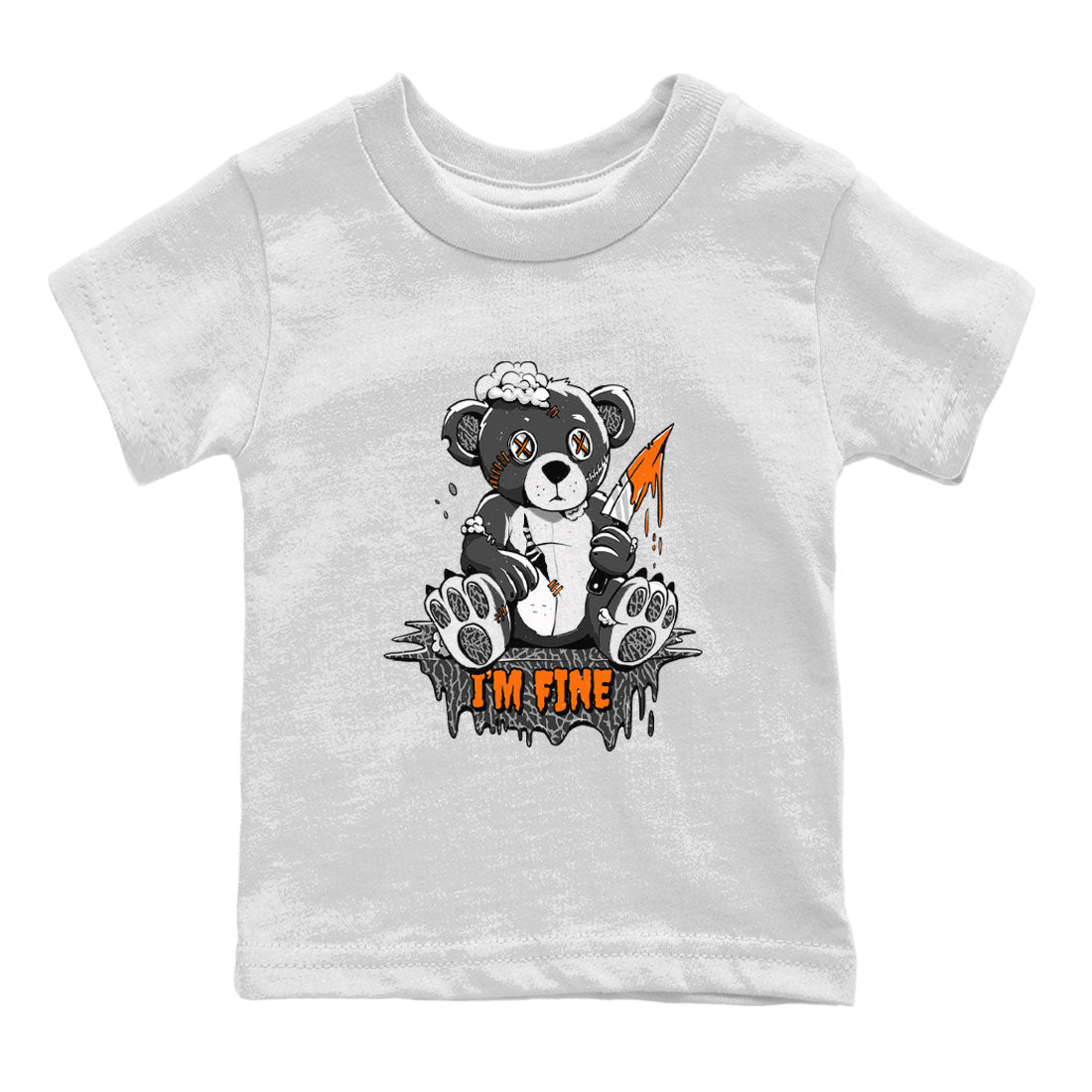 Jordan 3 Retro Fear AJ3 Grey shirt to match jordans I'm Fine sneaker tees Air Jordan 3 Fear SNRT Sneaker Release Tees Baby Toddler White 2 T-Shirt