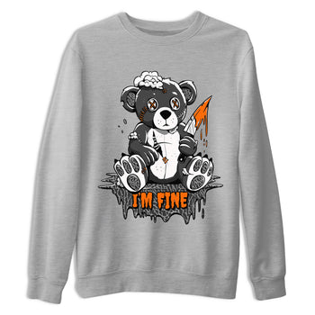 Jordan 3 Retro Fear AJ3 Grey shirt to match jordans I'm Fine sneaker tees Air Jordan 3 Fear SNRT Sneaker Release Tees Crew Neck Casual Unisex Heather Grey 2 T-Shirt
