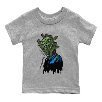 Air Jordan 1 Travis Scott Fragment Sneaker Match Tees I'm Untouchable Sneaker Tees Air Jordan 1 High OG x Travis Scott x Fragment Sneaker Release Tees Kids Shirts Heather Grey 2