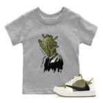 Air Jordan 1 X Travis Scott Golf Olive shirt to match jordans I'm Untouchable sneaker tees Air Jordan 1 Travis Scott Golf SNRT Sneaker Release Tees Baby Toddler Heather Grey 1 T-Shirt