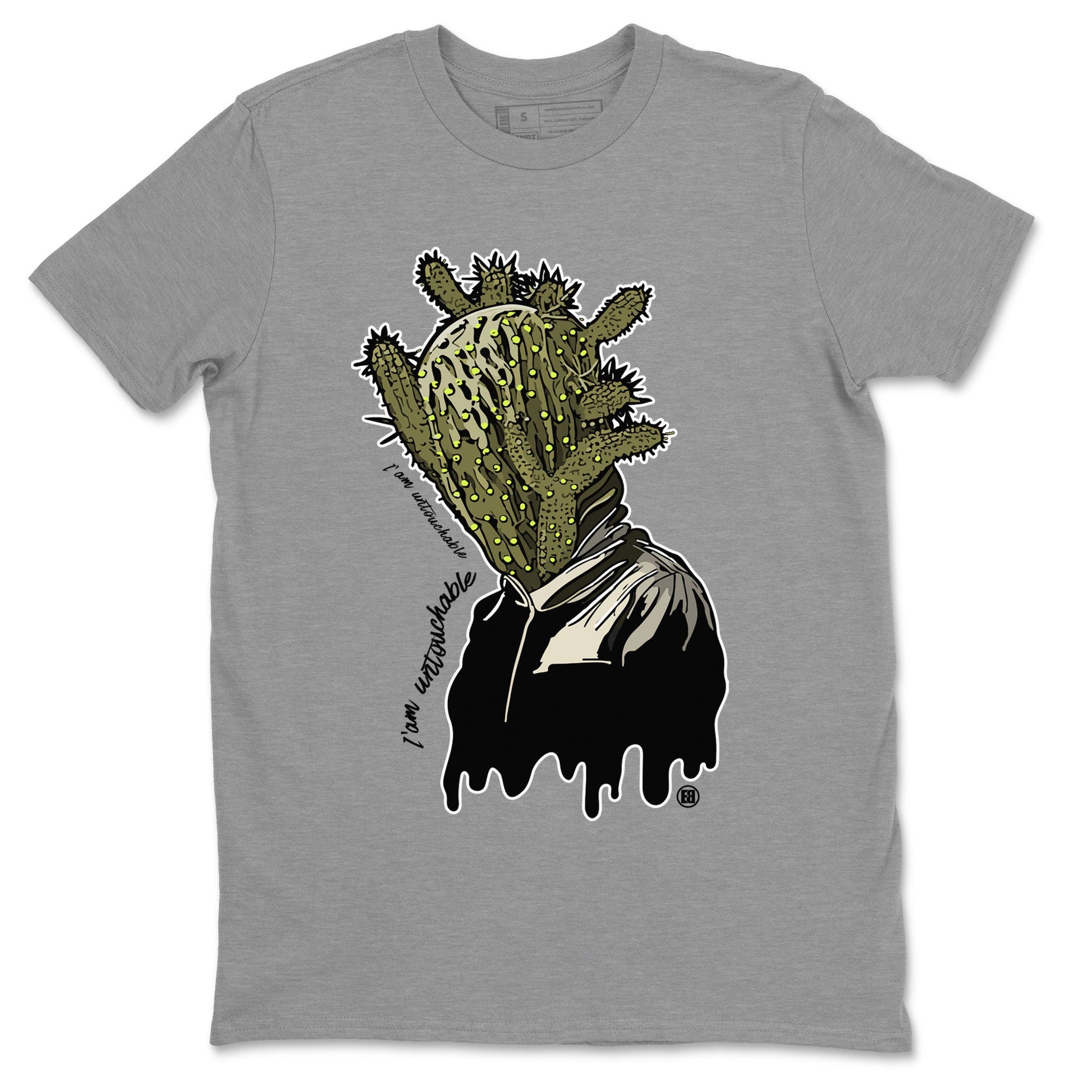 Air Jordan 1 X Travis Scott Golf Olive shirt to match jordans I'm Untouchable sneaker tees Air Jordan 1 Travis Scott Golf SNRT Sneaker Release Tees Unisex Heather Grey 2 T-Shirt