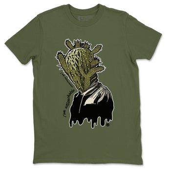 Air Jordan 1 X Travis Scott Golf Olive shirt to match jordans I'm Untouchable sneaker tees Air Jordan 1 Travis Scott Golf SNRT Sneaker Release Tees Unisex Military Green 2 T-Shirt