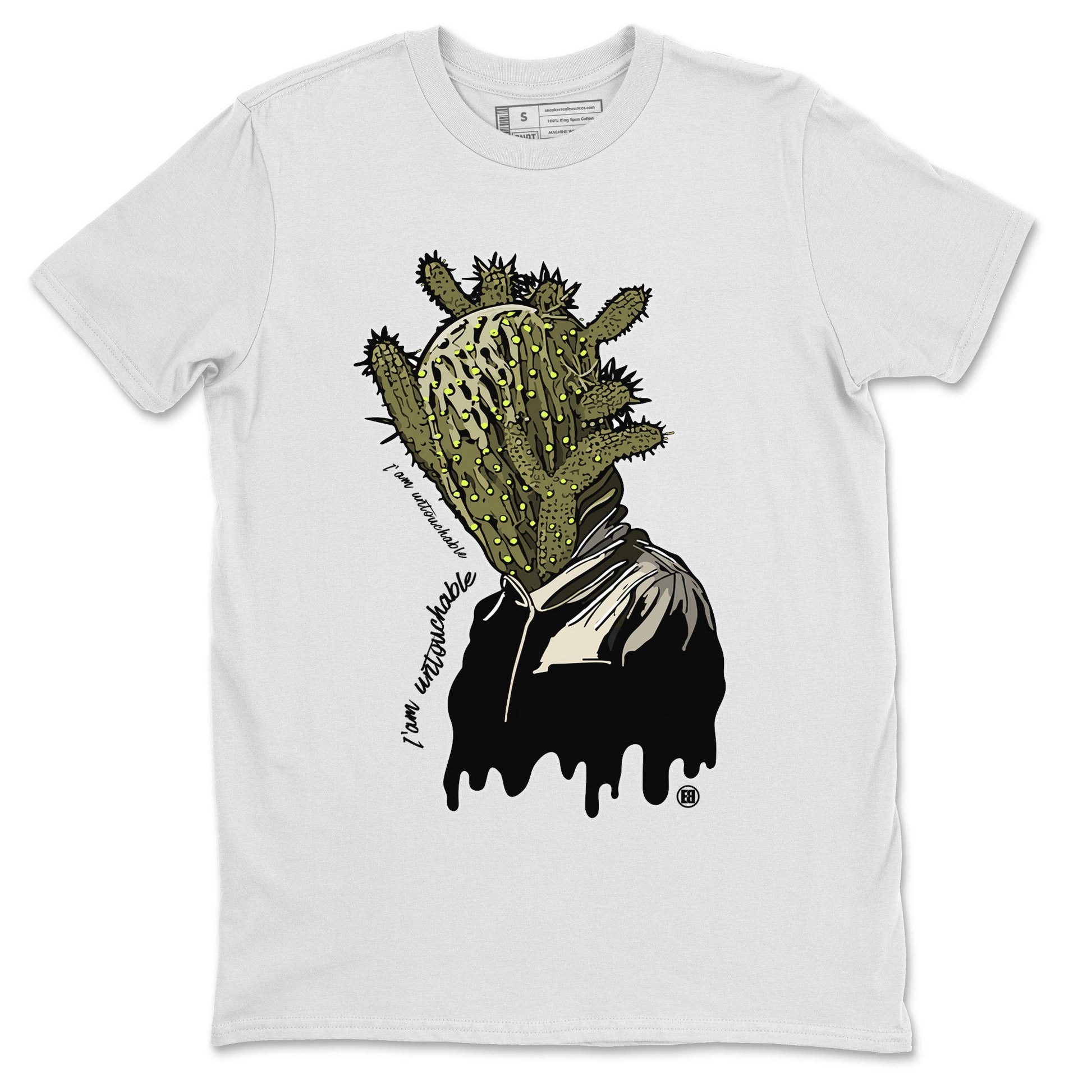 Air Jordan 1 X Travis Scott Golf Olive shirt to match jordans I'm Untouchable sneaker tees Air Jordan 1 Travis Scott Golf SNRT Sneaker Release Tees Unisex White 2 T-Shirt
