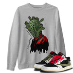 Air Jordan 1 Travis Scott Olive Sneaker Match Tees I'm Untouchable Sneaker Tees Air Jordan 1 x Travis Scott x Olive Sneaker Release Tees Unisex Shirts Heather Grey 1