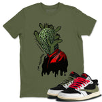 Air Jordan 1 Travis Scott Olive Sneaker Match Tees I'm Untouchable Sneaker Tees Air Jordan 1 x Travis Scott x Olive Sneaker Release Tees Unisex Shirts Military Green 1