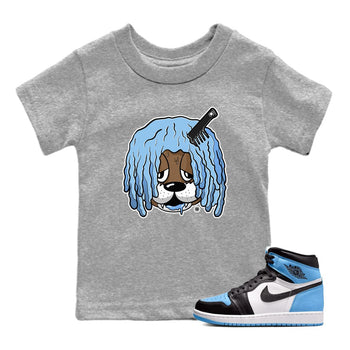 Air Jordan 1 Retro High OG UNC Toe Shirt to match Jordans Impatient Bear Sneaker Tees Air Jordan 1 High OG UNC Toe SNRT Sneaker Release Tees Kids and Baby Tees Heather Grey 1