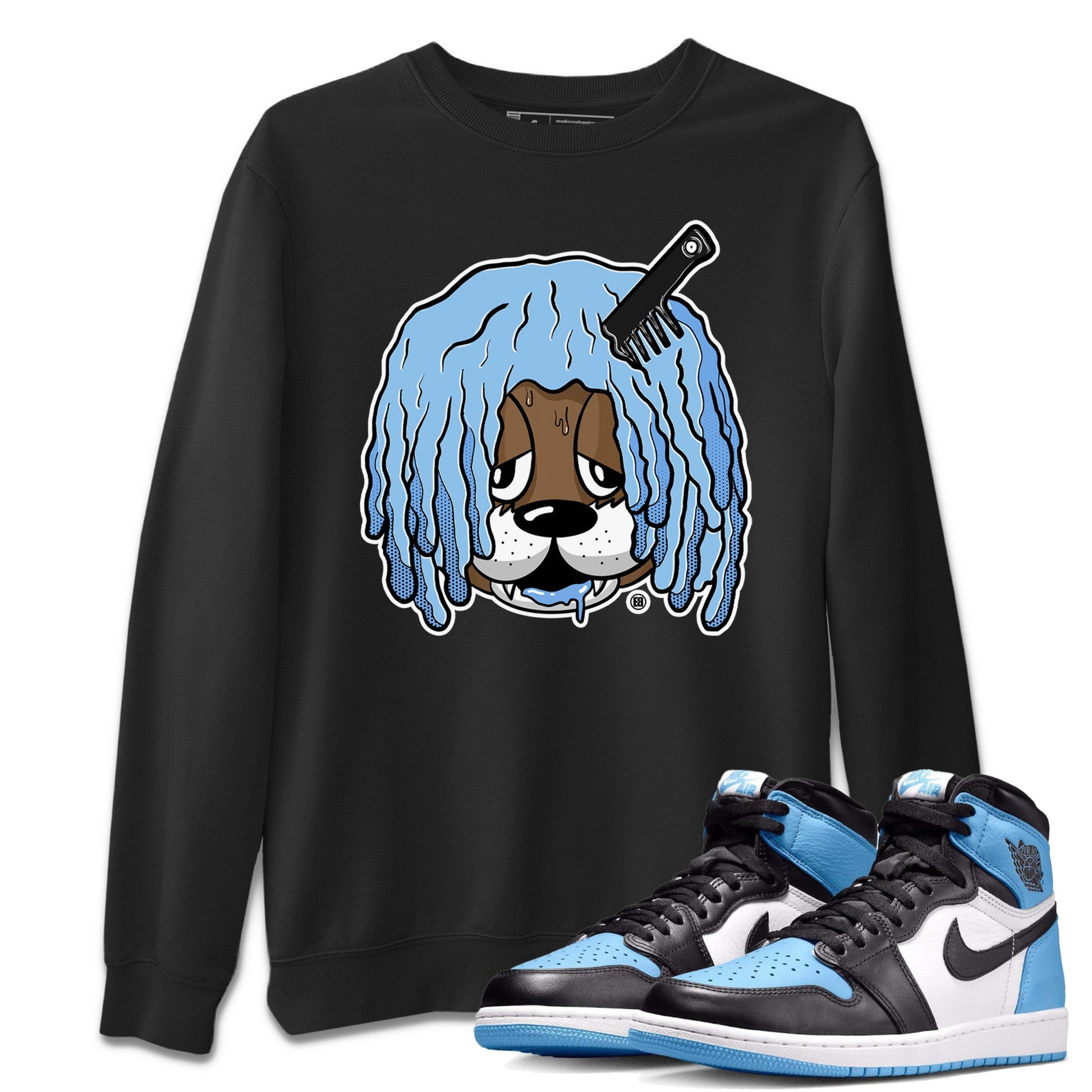 Air Jordan 1 Retro High OG UNC Toe Shirt to match Jordans Impatient Bear Sneaker Tees Air Jordan 1 High OG UNC Toe SNRT Sneaker Release Tees Crew Neck T-Shirts Black 1