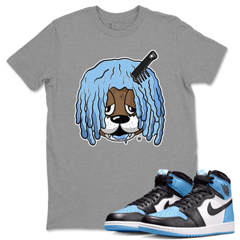 Air Jordan 1 Retro High OG UNC Toe Shirt to match Jordans Impatient Bear Sneaker Tees Air Jordan 1 High OG UNC Toe SNRT Sneaker Release Tees Crew Neck T-Shirts Heather Grey 1