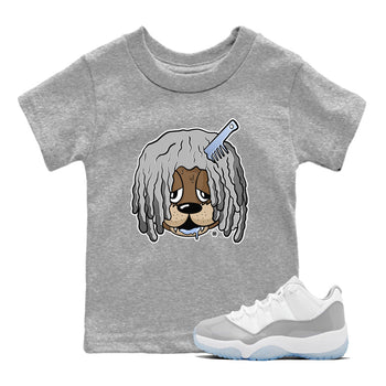 Air Jordan 11 White Cement Sneaker Match Tees Impatient Bear Sneaker Tees Air Jordan 11 Retro White Cement Sneaker Release Tees Kids Shirts Heather Grey 1