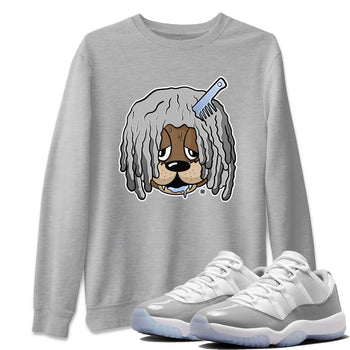 Air Jordan 11 White Cement Sneaker Match Tees Impatient Bear Sneaker Tees Air Jordan 11 Retro White Cement Sneaker Release Tees Unisex Shirts Heather Grey 1